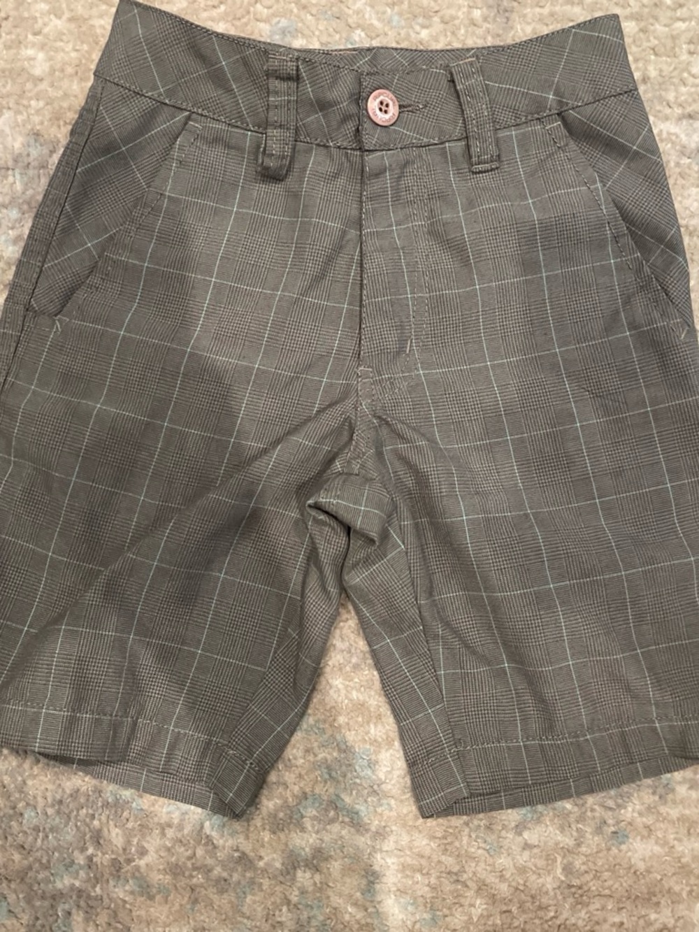 Rip Curl Boys Gray Plaid Shorts